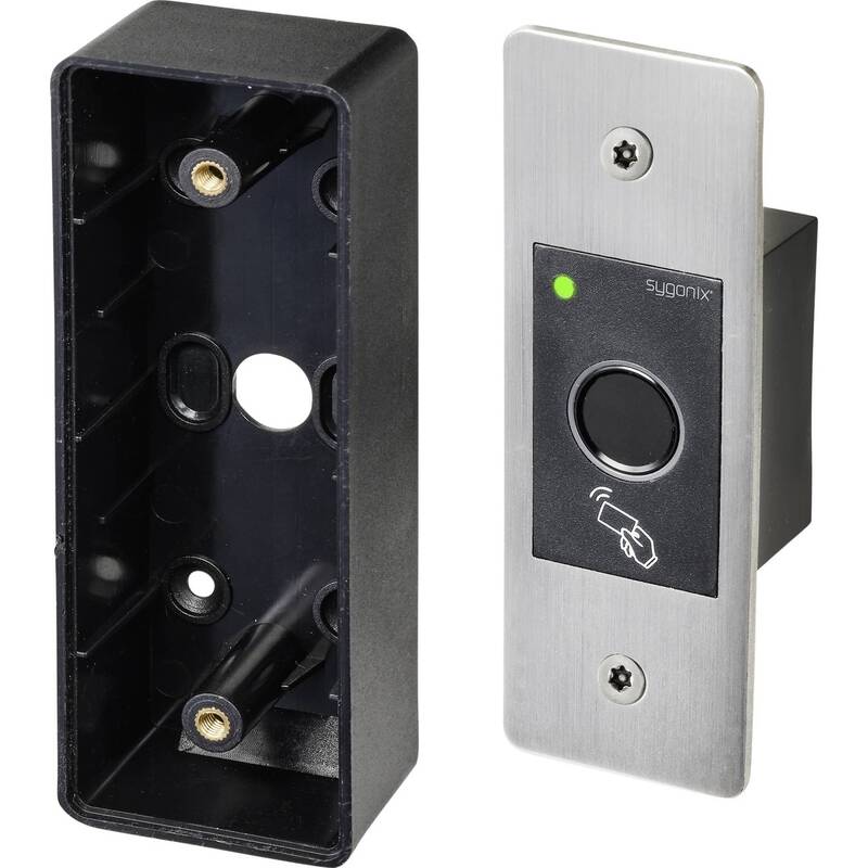 Sygonix Fingerprint RFID Zugangssystem Unterputz IP66 wetterfest schwarz 12V - 4064161183954