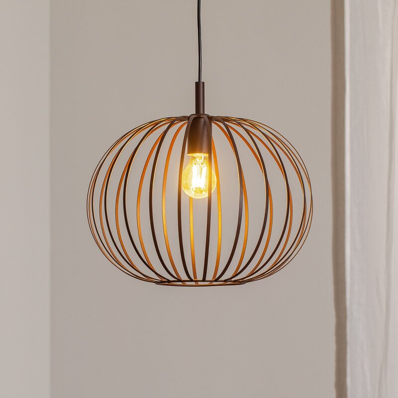 Argon Pendelleuchte Hängelampe Valor dunkelbraun Stahl Ø 40 cm E27 dimmbar - 5902553234220