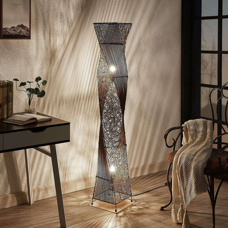 Kassia Rattan Floor Lamp for a Cosy Light - 4251096558180