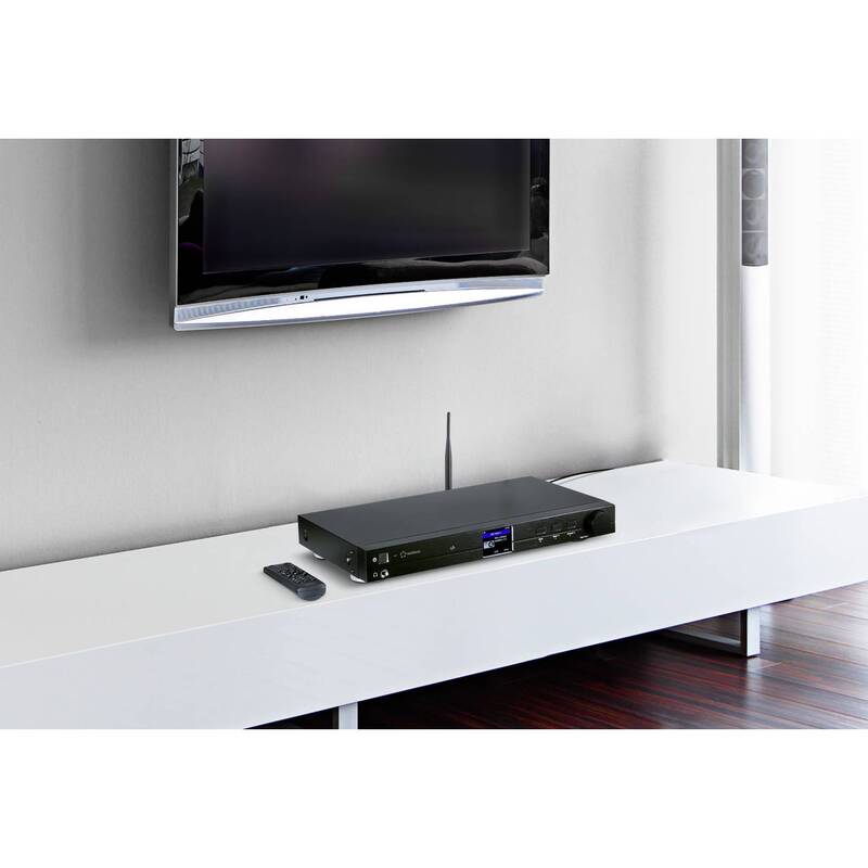 Renkforce Radio-Adapter DAB+ WLAN Bluetooth DLNA Internetradio Schwarz 99 Sender - 4053199973484