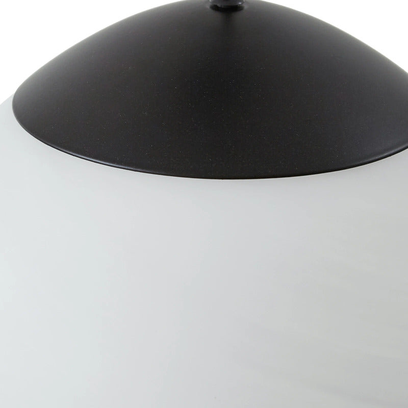 Lucande Pendelleuchte Hängelampe LED Lampe Tivar schwarz weiß Glas 6-flammig - 4255830902727