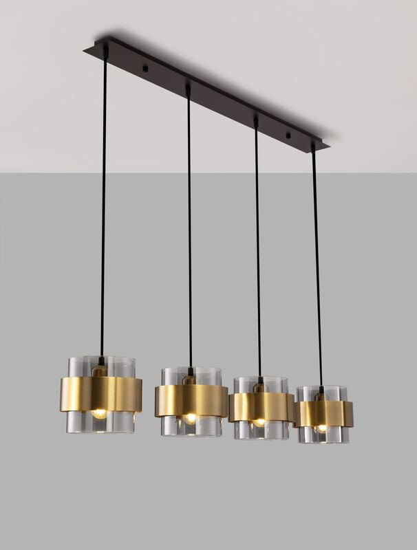 Nova Luce Pendelleuchte Hängeleuchte SIANNA E27 LED 4-fach Gold SIEHE TEXT/FOTO - 5212017445421