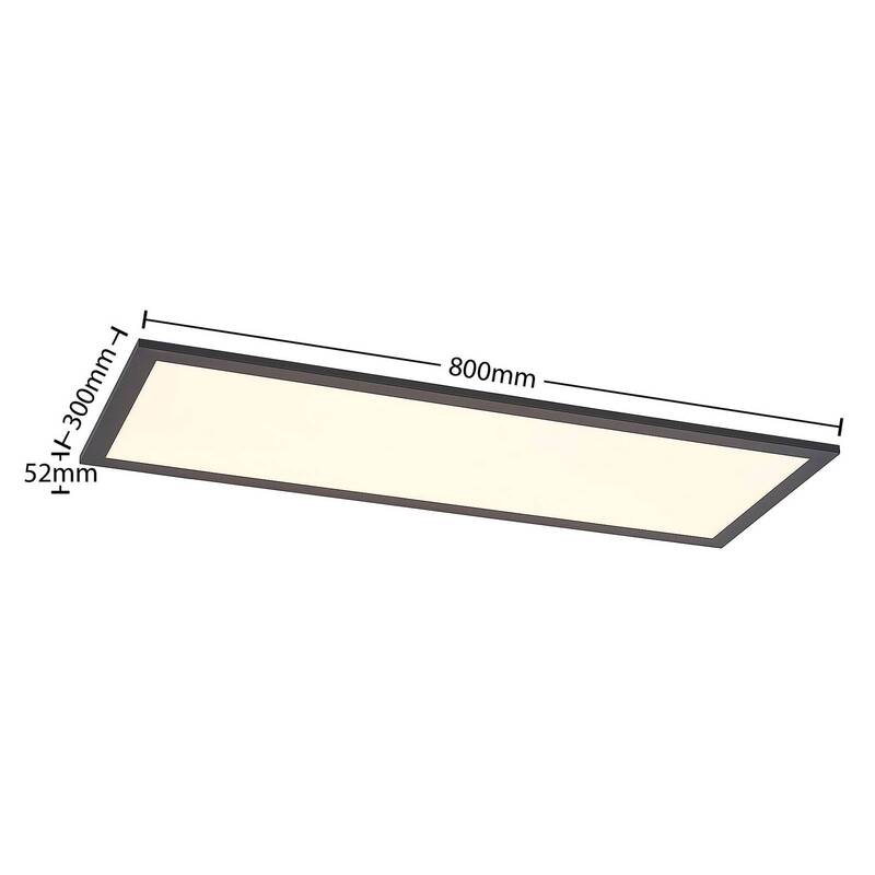 Lindby Deckenleuchte Panel LED Lampe Nelios schwarz Aluminium Kunststoff Memory - 4251911738735