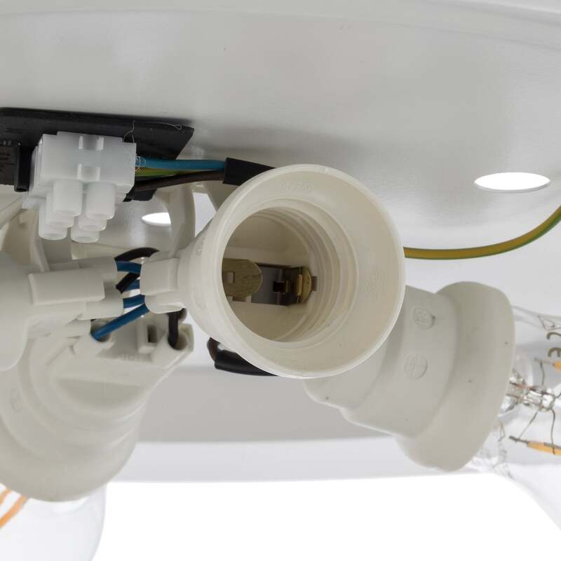 TK-Lighting Deckenleuchte Calma beige LED dimmbar Ø 60cm 4-flammig Bast 230V - 5906135115990