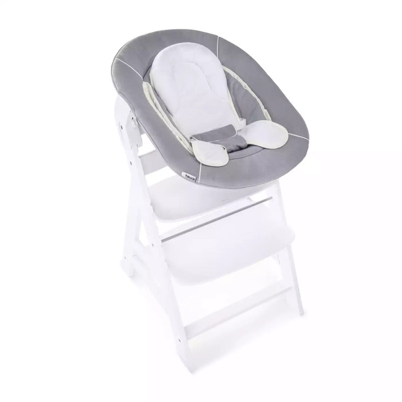 Hauck Bouncer 2 in 1 Babywippe ergonomisch Plüsch grau für Hochstuhl Alpha Beta - 4007923661970