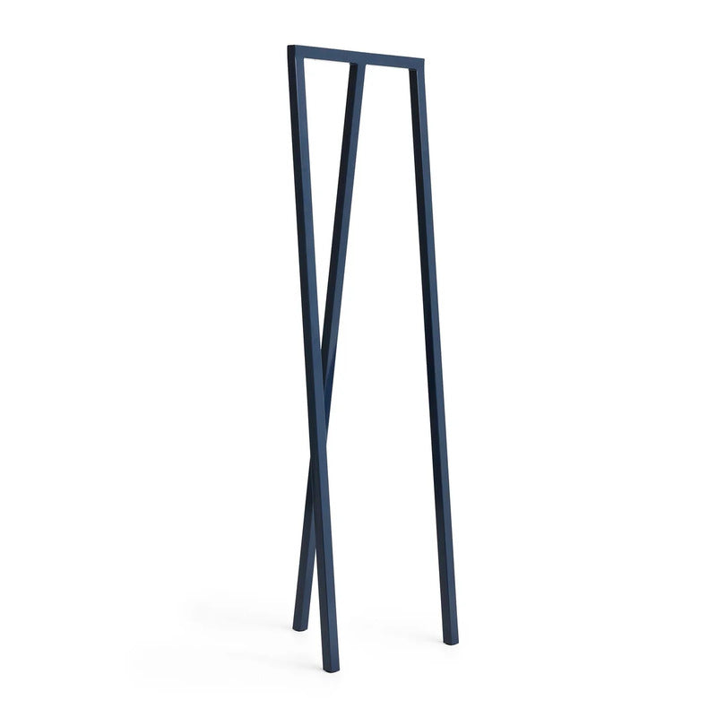 HAY Garderobe Kleiderständer Loop Stand Stahl dunkelblau klein montiert 150x45cm - 5710441344575
