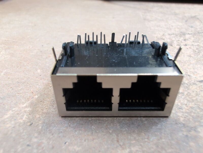 Econ connect RJ45-Steckverbinder 3012S02 2-Port Buchse Einbau horizontal Metall - 2050002926592