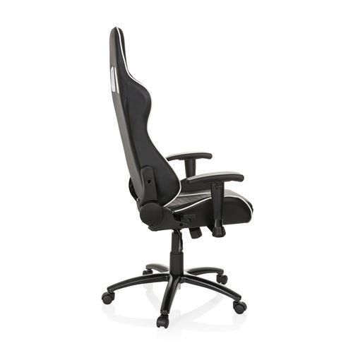hjh OFFICE Chefsessel Racingstuhl schwarz mit Appuie-tête und Metallgestell - 4251084656911