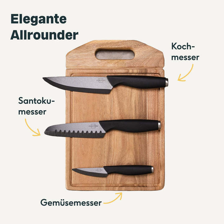 Silberthal Keramikmesser Set Küchenmesser Messerset Zirkoniakeramik Schwarz - 4260470464733