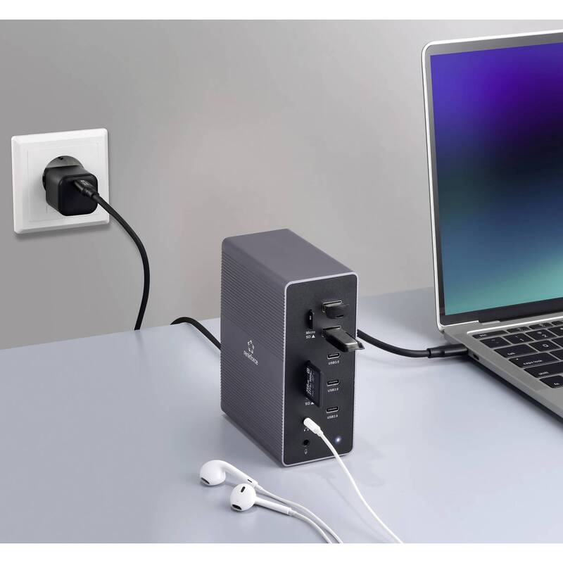 Renkforce USB-C Dockingstation RF-DKS-910 3x HDMI Grau Ladefunktion 7680x4320px - 4064161408859