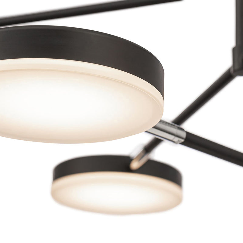 Maytoni Hängelampe Hängeleuchte Fad LED Pendelleuchte 6-fl schwarz weiß 89x55cm - 4251110053493