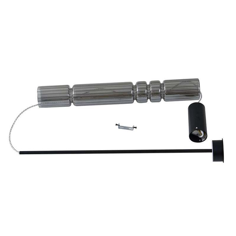 Lucande Pendelleuchte Hängeleuchte LED Glas schwarz rauchgrau Christelle 836 - 4251911786460