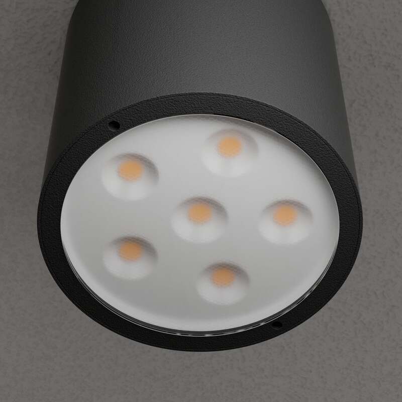 Lucande Deckenleuchte Meret LED Außenleuchte anthrazit IP54 563 Lumen 9cm Ø - 6291105701709