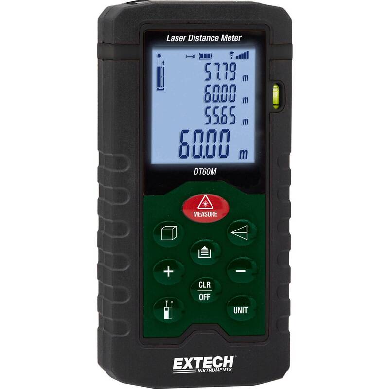 Extech Laser-Entfernungsmesser DT60M 60m Messgerät mit Additionsfunktion 100g - 0793950520604