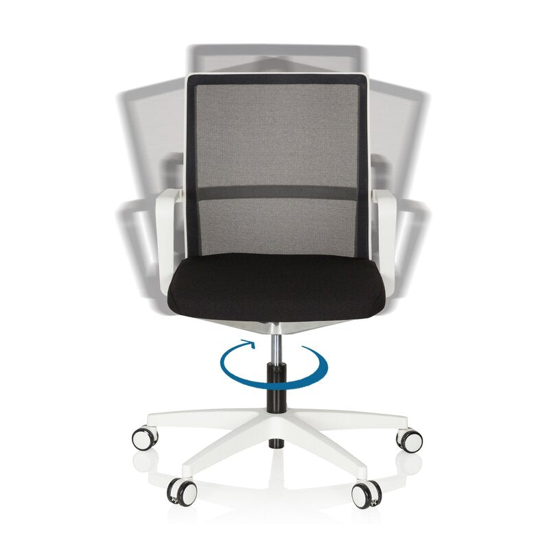 hjh OFFICE Bürostuhl Drehstuhl Stuhl 3D Netzstoff weiss schwarz Armlehnen Netz - 4251084668198