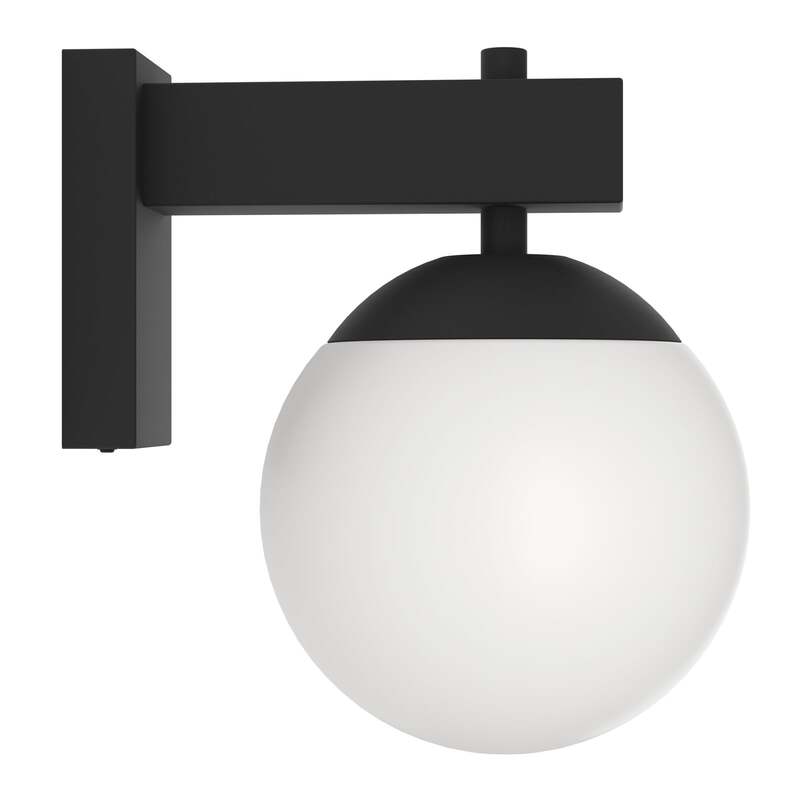 Eglo Außenwandleuchte Bufalata LED Wandlampe dimmbar schwarz/opalweiß 20x29cm - 9008606261758