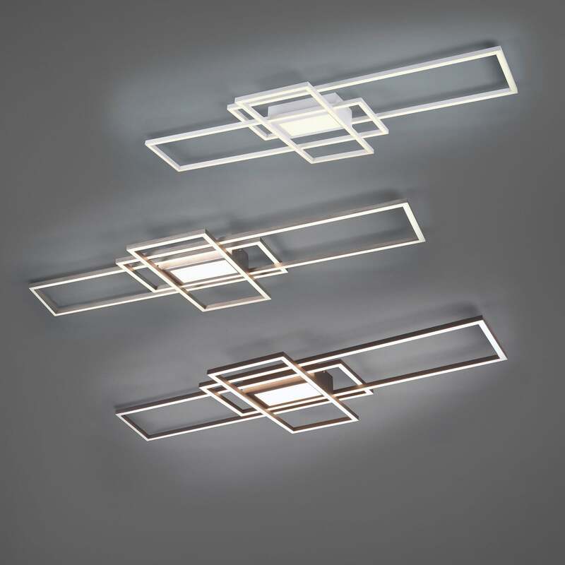 TRIO LIGHTING Deckenlampe LED dimmbar anthrazit 3000K-6500K 105x42cm Leuchte - 4017807449495