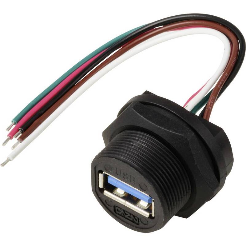 Tru Components USB Steckverbinder 2.0-Buchse Anschluss rückseitig 5 STÜCK - 4064161473482