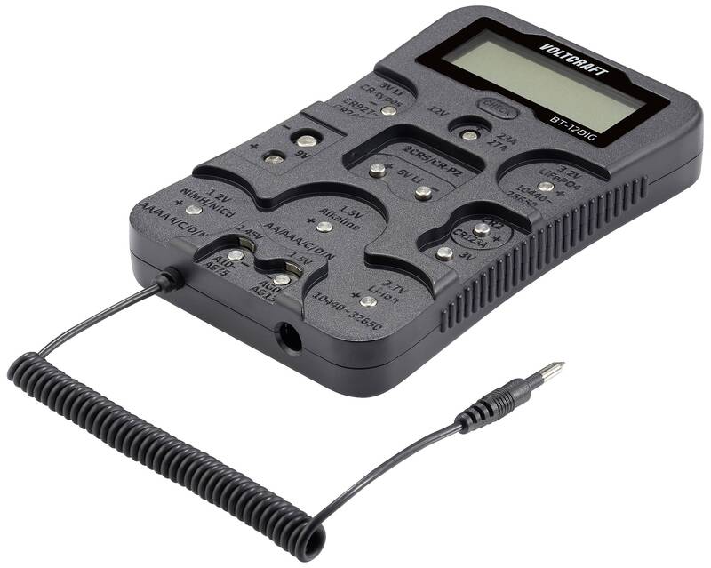 VOLTCRAFT Batterietester BT-12DIG Messbereich Tester Messgerät Gerät Batterie - 4064161259307