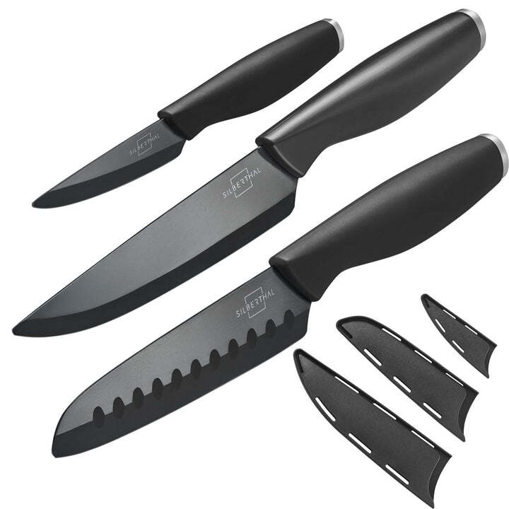 Silberthal Keramikmesser Set Küchenmesser Messerset Zirkoniakeramik Schwarz - 4260470464733