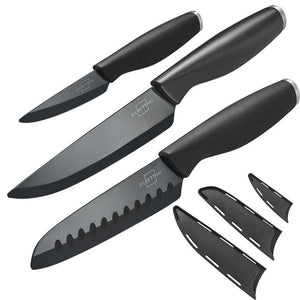B-Ware Silberthal Keramikmesser Set Küchenmesser Messerset Zirkoniakeramik Schwarz