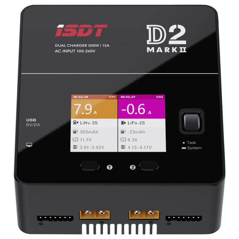 ISDT Modellbau-Multifunktionsladegerät D-2 MARK2 12A LiPo LiIon NiMH Blei 200W - 6971337051208