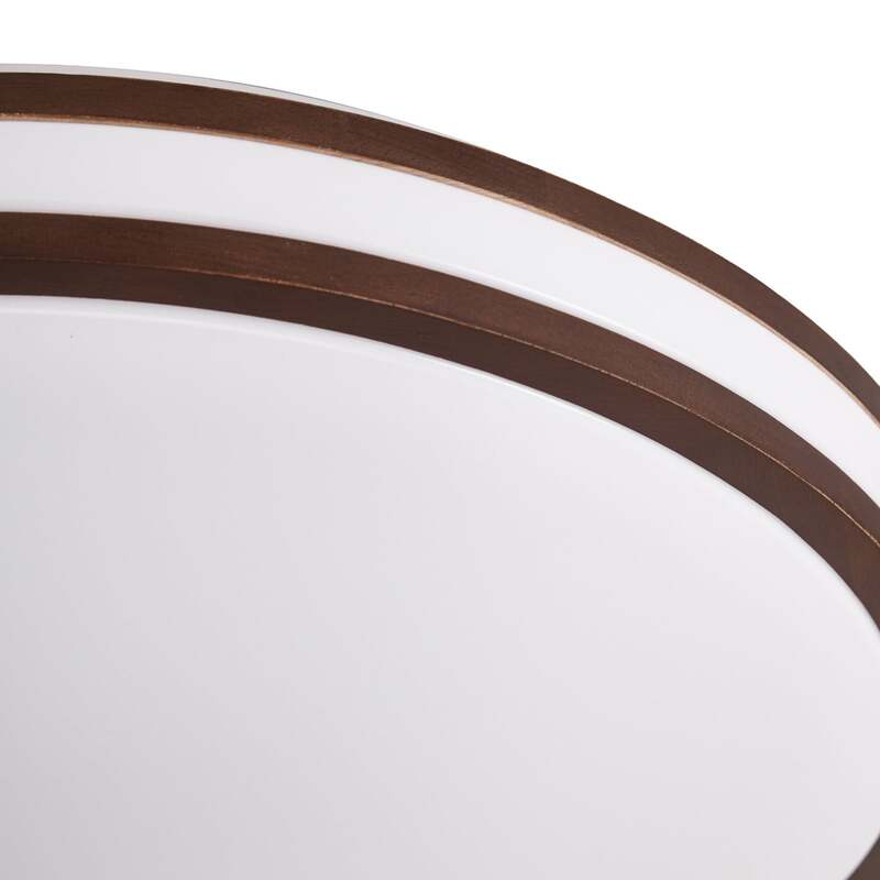 Lindby Deckenleuchte Emiva LED Lampe Leuchte dimmbar Holz dunkel Ø 40 cm CCT - 4255830911385