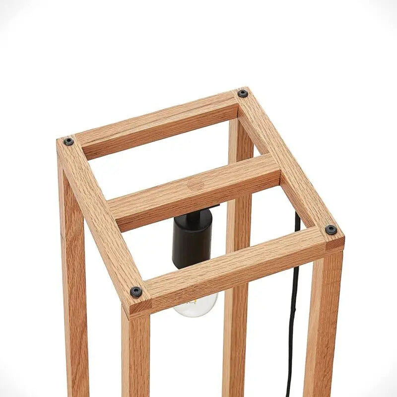 Lucande Sedrik Stehleuchte Standlampe Wohnzimmer Kastenform Schwarz Modern - 4251096576061