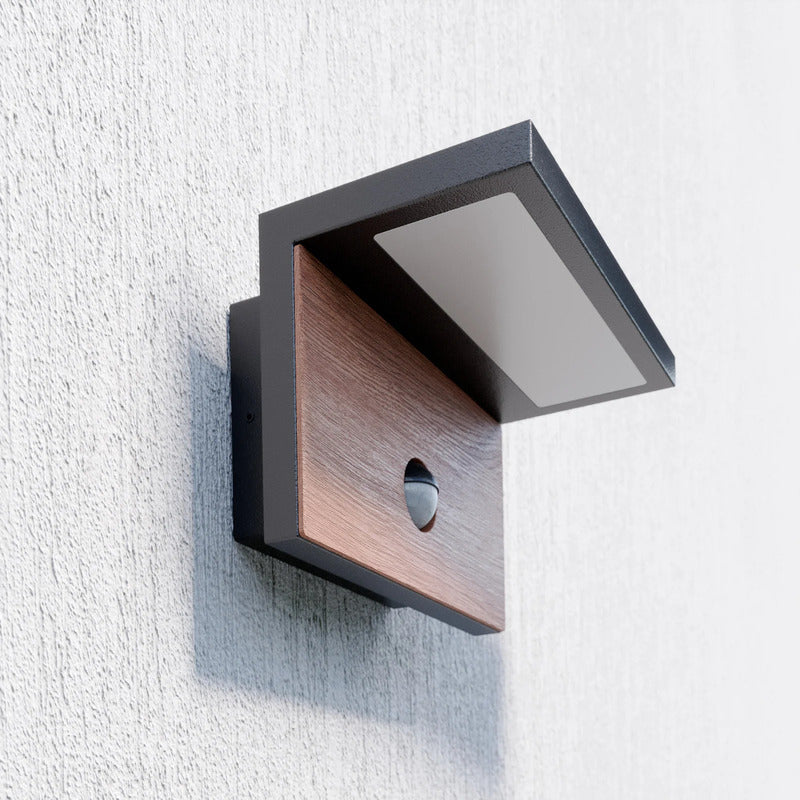 Lucande Außenwandleuchte Lignus LED Gartenlampe mit Bewegungsmelder dunkelgrau - 4251096581553