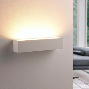 B-Ware Lindby Wandleuchte Santino LED Wandlampe dimmbar G9 bemalbar weiß 35x7,5cm