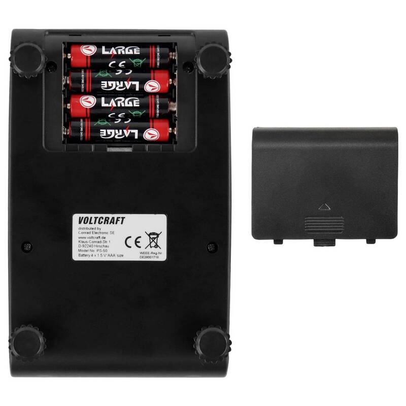 Voltcraft Präzisionswaage PS-50 50g 0.001g Edelstahl kalibrierbar USB schwarz kg - 4064161187877