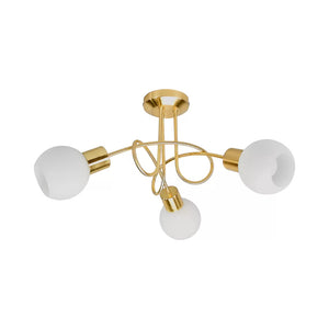 B-Ware Lindby Deckenlampe Elaina LED Lampe dimmbar messing Ø52cm 3-flg Glas E14
