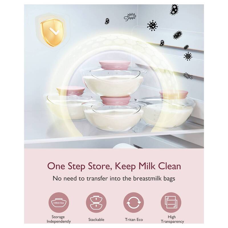 Momcozy Milchpumpe Mobile Flow M9 Akkupumpe 2 Stück Hautfreundlich Weiß Pink - 0762765367858