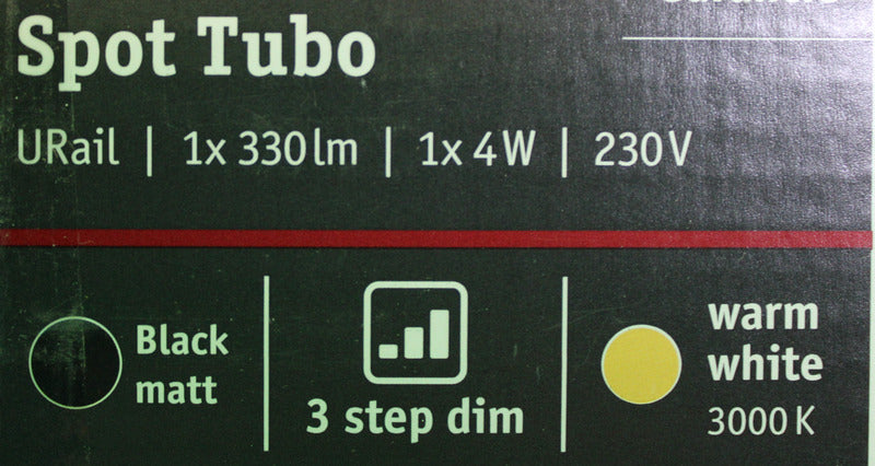 Paulmann URail Tubo Spot Deckenlampe Deckenlicht Lampe 3-step-dim 3.000K schwarz - 4000870955925