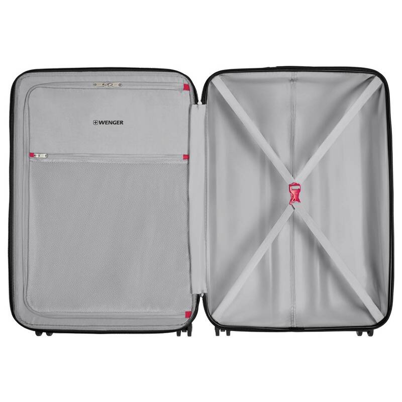 Wenger Schalenkoffer Trolley Prymo Large Schwarz Reisekoffer mit Zahlenschloss - 7611160242495