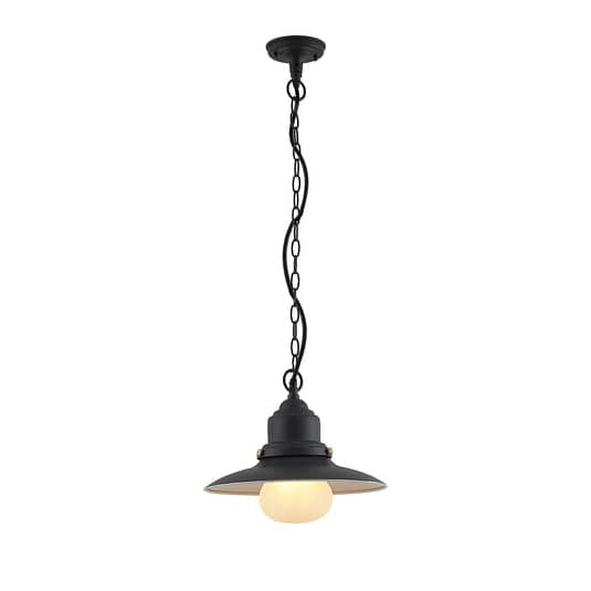 Lindby Außen-Hängeleuchte Roisin LED Gartenlampe dimmbar anthrazit Ø32cm 80cm - 4251096595703