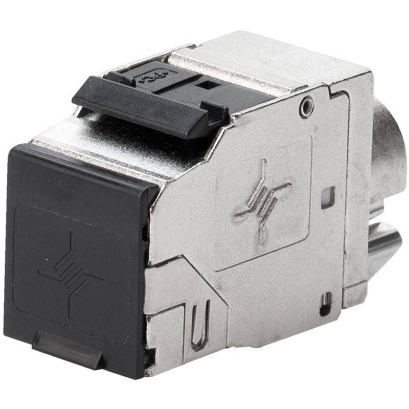 Telegärtner RJ45 Steckverbinder Buchse Netzwerkadapter CAT 8.1 Metall 8P8C - 4064161280561