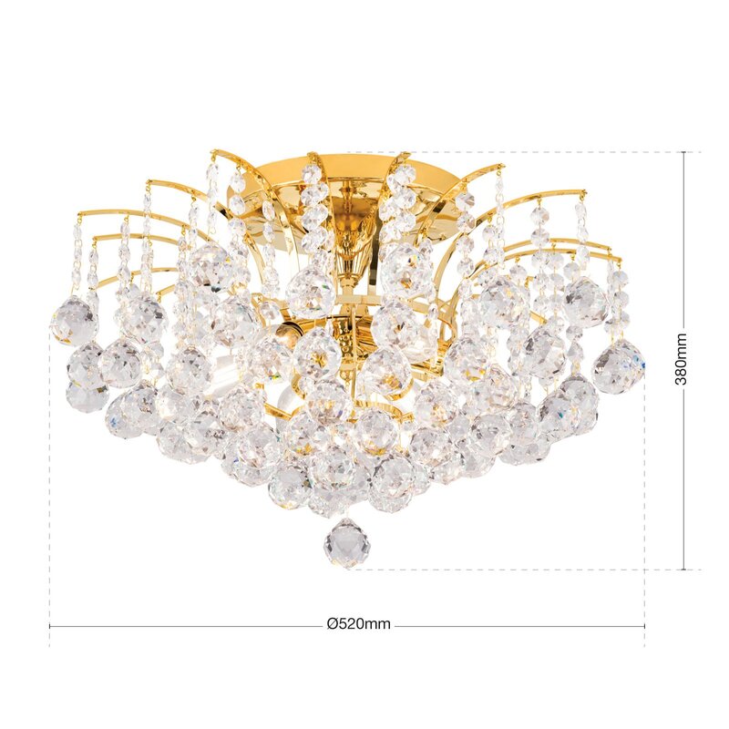 ORION Deckenleuchte Lampe LENNARDA 24 Karat vergoldet gold SIEHE TEXT/FOTO392 - 9003090182718