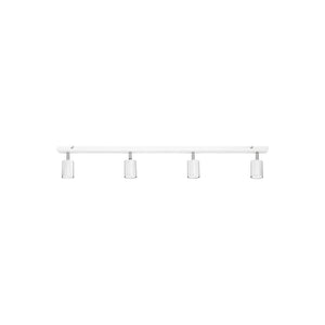 B-Ware Deckenlampe Tune II weiß/chrom Metall 4-flammig länglich Deckenleuchte Lampe