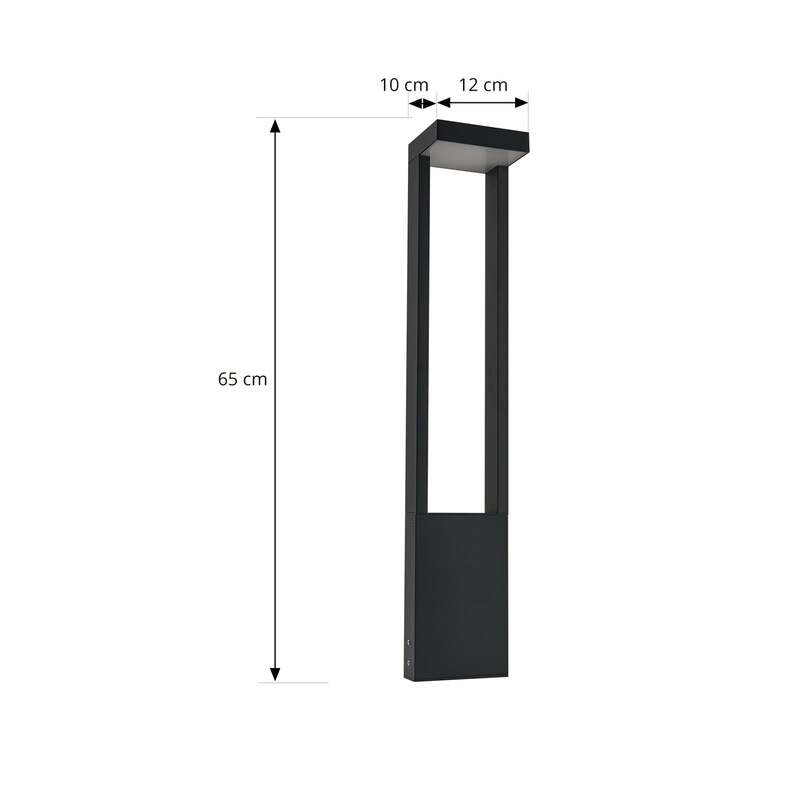 Lindby Wegeleuchte Gartenleuchte LED Außenleuchte Lonete dunkelgrau IP65 65 cm - 4251911785111