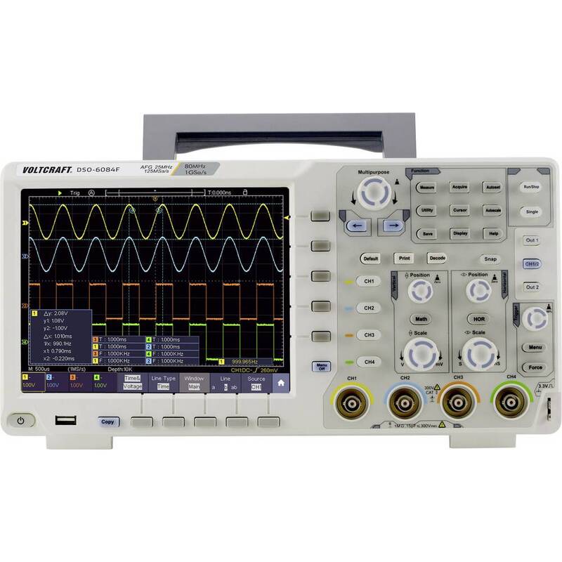 VOLTCRAFT DSO-6084F Digital Oszilloskop Funktionsgerät Elektrogerät Elektronik - 4053199535583