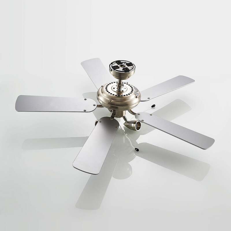 Lindby Deckenventilator Anariki leise Ventilator mit Licht silber Ø 108,5 cm - 4251911744675