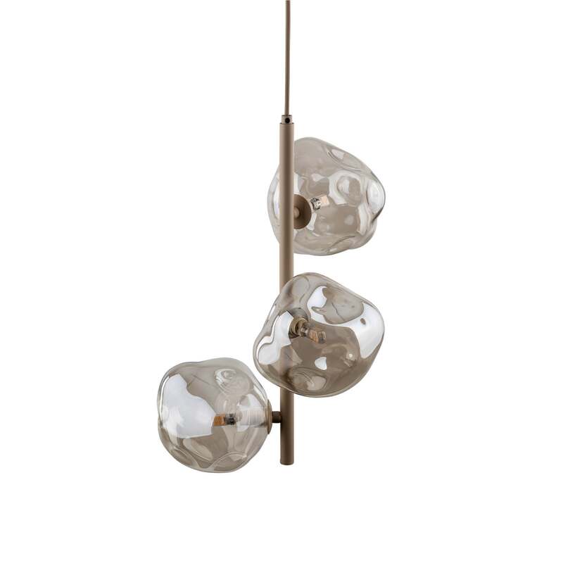 TK Lighting Hängeleuchte Lava 3-flammig LED Pendelleuchte dimmbar cognac Ø29cm - 5906135111077