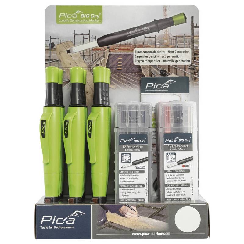 Pica Zimmermannsbleistift Bleistift BIG DRY Graphite Automatischer Minenvorschub - 4022668014317