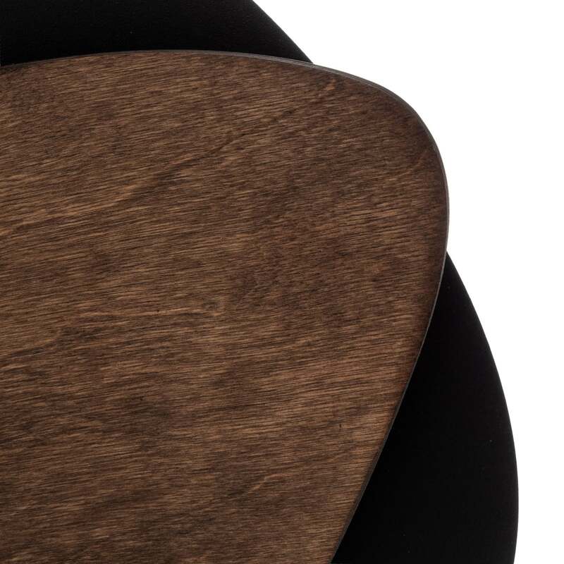 LED Wandleuchte Pedra schwarz Holz Stahl 3000K warmweiß Designer Leuchte 25x36cm - 5905143289822