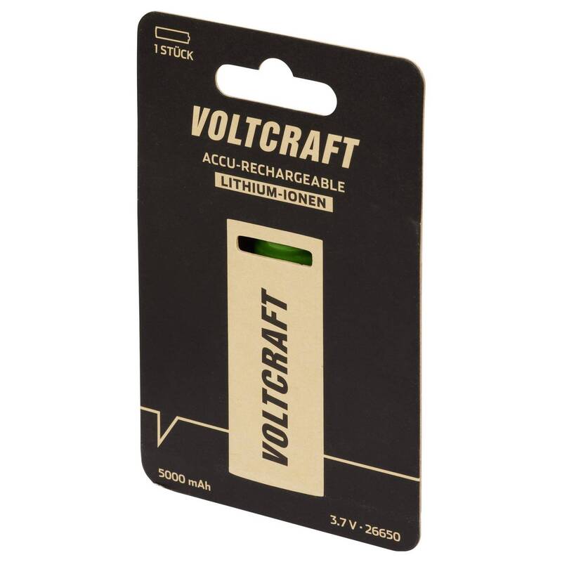Voltcraft Spezial-Akku VC-26650 Lithium 3.7V 5000mAh Flat-Top Akku - 4064161342719