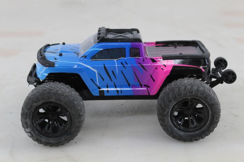 Absima Mini AMT Monster Truck 1:16 pink blau RTR 4WD Akku Lader 36 km/h - 4250650957704