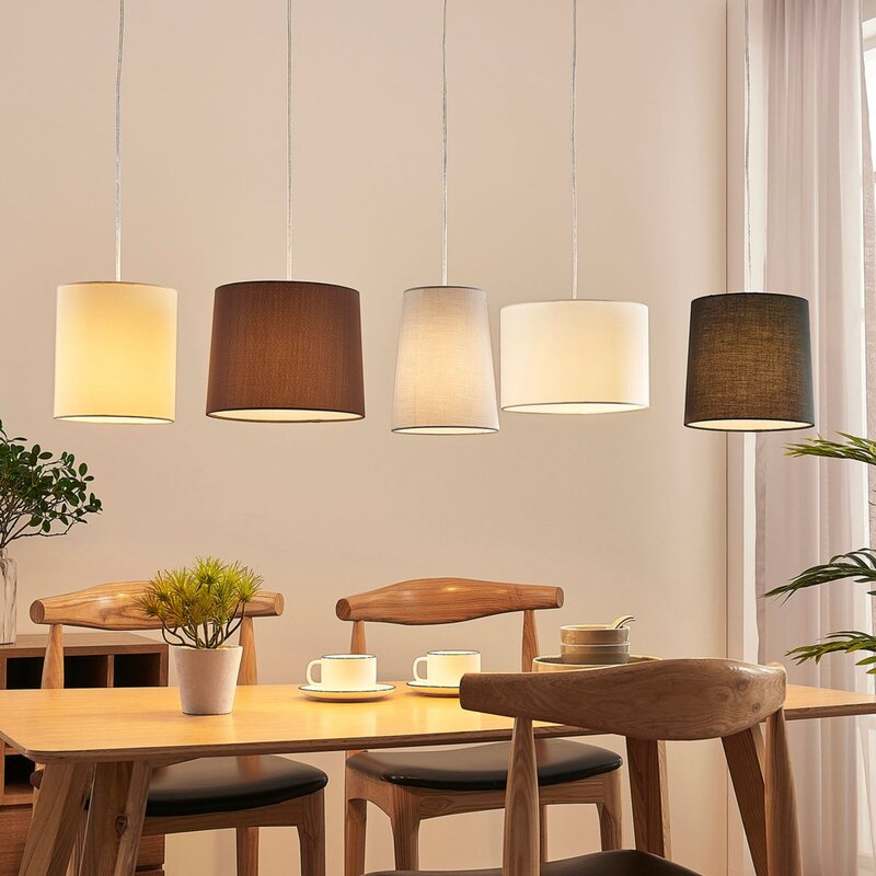 Lindby Textilhängeleuchte Hermina Wohnzimmerlampe Pendelleuchte Deckenleuchte - 4251096540529