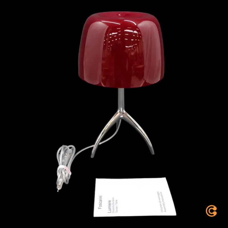 Foscarini Lumiere Tischlampe grande Nachttischleuchte Lampe alu/rot dimmbar - 3560593