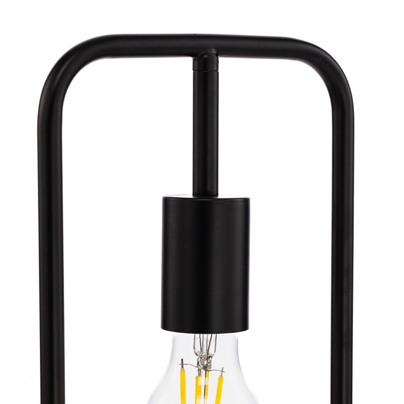 Lucande Tischleuchte Tornike LED Lampe Leuchte schwarz matt 2-flammig Eisen 56cm - 4251911756340